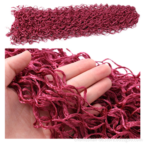 Wholesale Price Micro Box Braids Synthetic Hair Extensions Zizi for Russian Women Pink Purple 50g 20" Curly Crochet Braids Hair